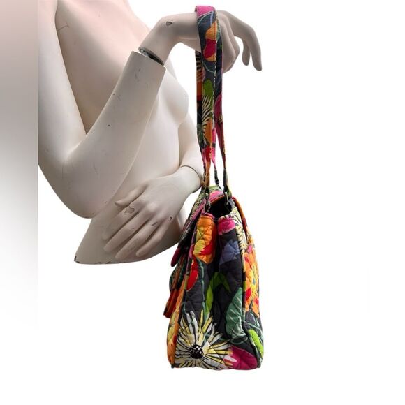Vera Bradley Edie Satchel Bag Floral Multicolor Jazzy Blooms Print - Picture 5 of 9